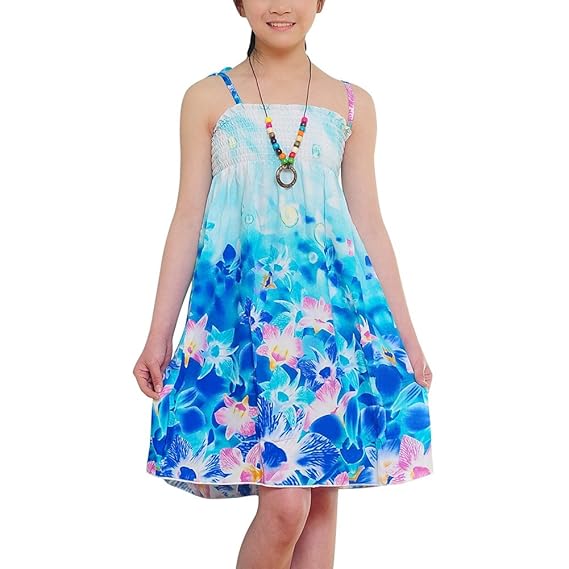Minuya Robe Fille Arc En Ciel Bretelles Bohémien Vacances Robe De Plage 2 12 Ans