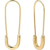 Safety Pin Earrings for Women 14K Gold Silver Pin Earrings Jewelry for Women