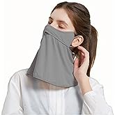 Vanolu UPF 50+ Sun Protection Face Mask – Ice Silk Neck Gaiter, Reusable UV Face Cover, Breathable Cooling Mask for Women Men