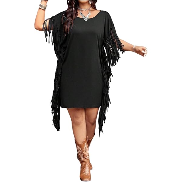 thumbnail image 2 of City Chic Plus Teal Fiesta Fringe Off-The-Shoulder Tie-Waist Dress SZ M/18 2 of 12