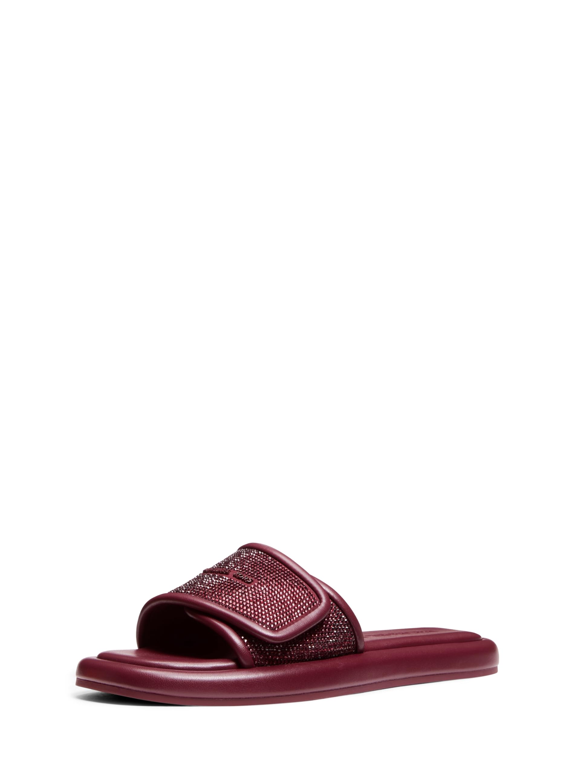 Michael Kors Women’s Suki Flat Slide, Oxblood, 9