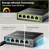 TP-Link TL-SG605E Managed 5-Port Gigabit Switch Plug & Play Cloud Metal Power view 4