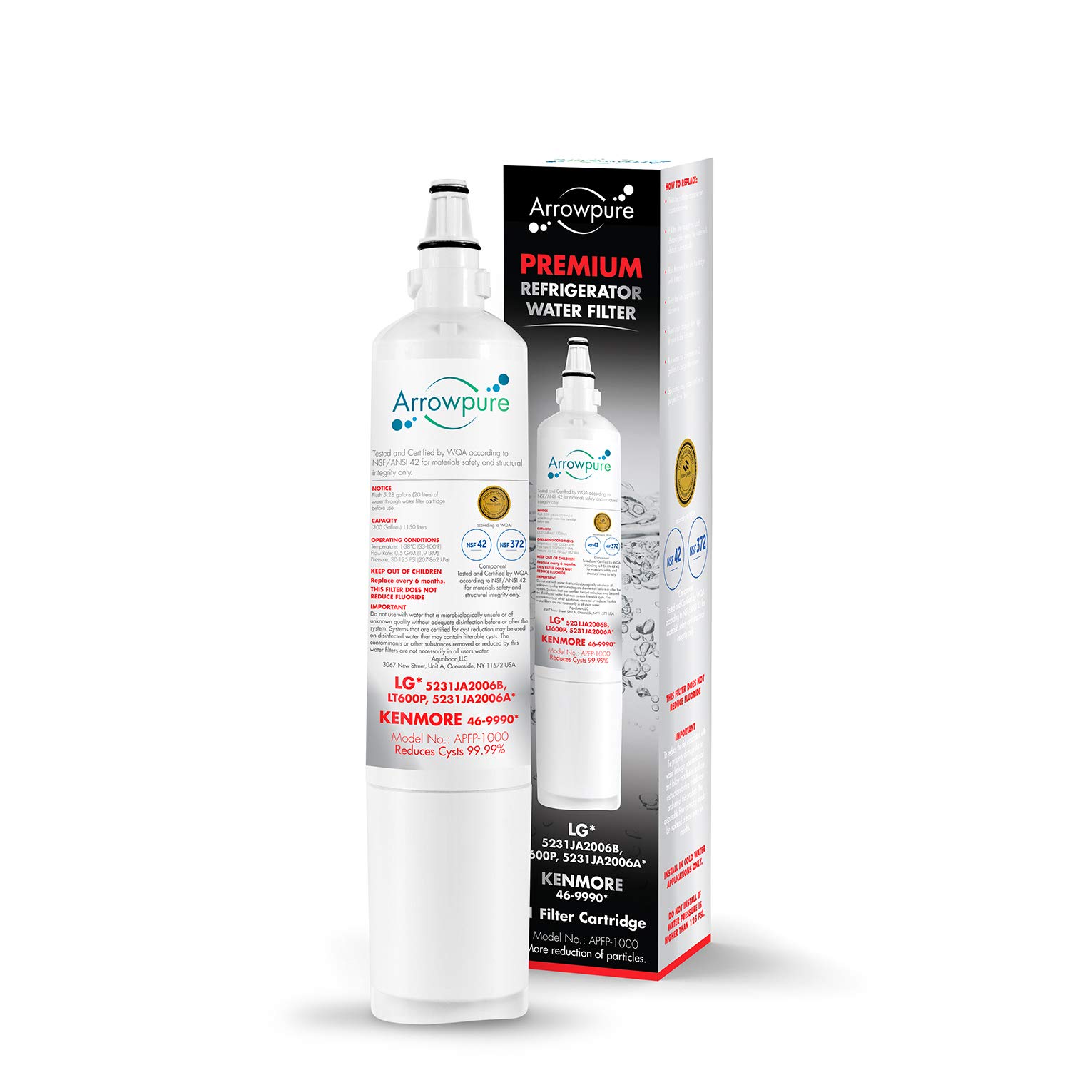 Arrowpure Premium LT600P Refrigerator Water Filter Cartridge