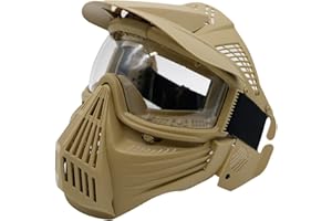 INDEPENDENTTHOSE Tactical Mask Airsoft Masks, for Airsoft BB Hunting, CS Game Full Face Tactical Gear, Impact Resistant with Goggles, Motocross Skiing Outdoor Activities