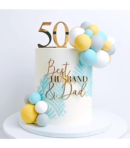 Gold 'Best Dad Ever' Acrylic Cake Topper – Father's Day Birthday Party Decoration