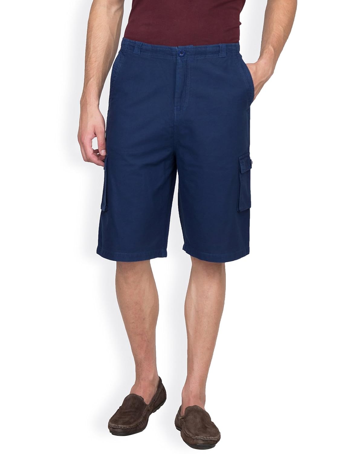hypernation dark blue color casual three fourth for men