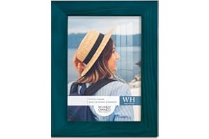 Renditions Gallery 3.5x5 inch Picture Frame Ocean Blue Wood Grain Frame, High-end Modern Style, Made of Solid Wood and High Definition Glass for Wall and Tabletop Photo Display