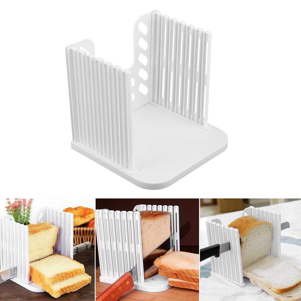 Bread Toast Sharpener Cutter, Slicing Bread Kitchen Foldable Bread Slicer Loaf Toast Cutter Mold Baking Tools
