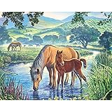 Bits and Pieces - 200 Piece Jigsaw Puzzle for Adults - Fell Ponies - 200 pc Horses Jigsaw by Artist Steve Crisp