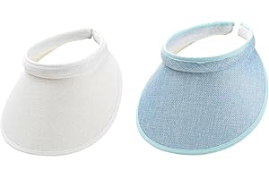 jecvxor Cloth Covered Slip-On Visor for Women, Adjustable Cap Sports Sun Visors for Men