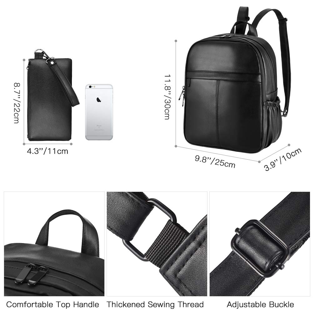 VBIGER Women Backpack Purse School Bag Shoulder Bag Girls Ladies Waterproof Fashion Handbag Black