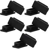 WZB, 2 Inch 2x2 Square Tube End Cap Plastic Plugs 12 Pack, 2 Inch 2x2 Square Tubing Plug 2x2 Tube End Caps Fence Post Pipe Cap Cover Tubing Insert Chair Glide Finishing Plugs, Black