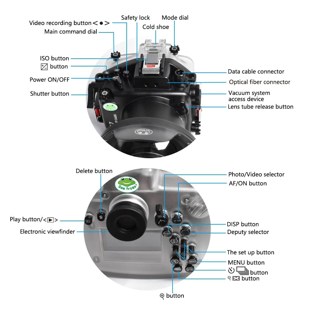 SeaFrogs Underwater Housing for Nikon Z7 Z6+ 6 Inch Dome Port Kit 40M/130ft Waterproof Case for Nikon Z6 Z7+ NIKKOR Z 24-70mm f/4, Z 28-75mm f/2.8