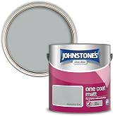 Johnstone's One Coat Matt Emulsion Paint Manhattan Grey 2.5L view 2