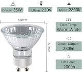 Comyan GU10 Halogen Bulbs 35W 230V 2800K 40 Degree 6 Pack Dimmable view 2