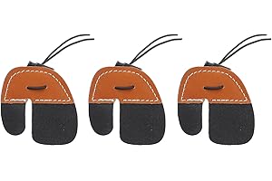 3 Pack Leather Archery Finger Tab, Finger Protect Guard Fingers Protector for Shooting Practice Gear, Hunting, Target Practic