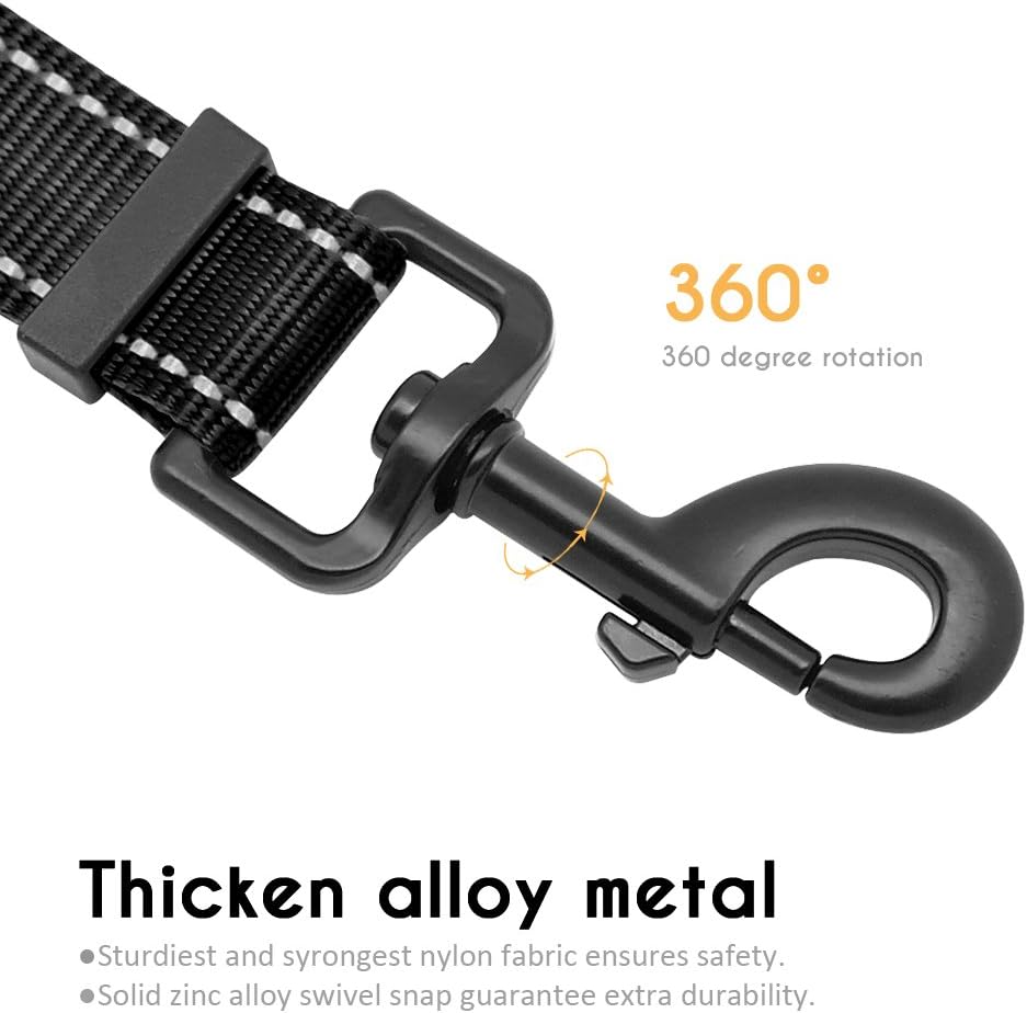 Didog Dog Vehicle Car Seat Belt Harness for Car Travel, Adjustable Dog Leashes Fit Small Medium Large Dogs, Black : Pet Supplies