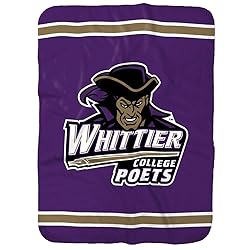 Whittier College Primary Logo Stripes Sherpa