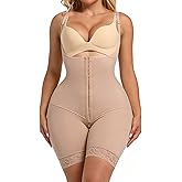 woahee Fajas Colombianas Moldeadoras for Women Tummy Control Body Shaper Butt Lifer Postpartum Shapewear Beige SW01