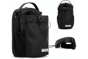 MUGSTPA Magnetic Gym Bag with Waterproof Design - Hands-Free Storage with Built-In Phone Pouch, Water Bottle Holder, Strong Magnetic Attachment. For Gym, Golf, Work, Motorcycle, Everyday Carry