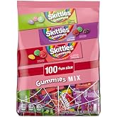 Skittles Gummies Variety Fun Size Stand Up Pouch Halloween 35.89 Ounces Each, 100 Count