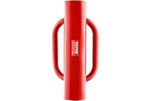 VEVOR Fence Post Driver with Handles, 2.7 in Inner Diameter T Post Pole Pounder, 14LB Heavy Duty Carbon Steel Hand Post Rammer, Farm Fencing Hole Digger for U Channel, Sign Pole, Wooden Post, Red