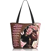 Luixdie Tote Bag for Women Reusable Shopping Tote Bag Zippered Inspirational Scripture Shoulder Bags