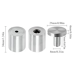 Luomorgo 8 Pcs 1" x 1-5/8" Stainless Steel Standoff