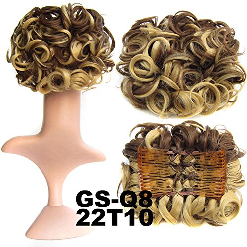 Amazon Com Synthetic Hair Hair Bun Clip In Hair Extensions Blond