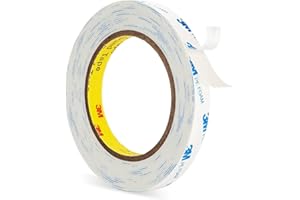 Rvhouse 3M 1600T Double Sided Tape, PE Foam Tape 0.39" x 18 Ft White Removable Strong Adhesive No Residue for RV Picture Hanging, Posters Frames Wall Decor Indoor & Outdoor Use