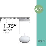 Bolsius White Floating Candle 20 Pack - 4.5 Hour Burn - Vegan Wax view 2
