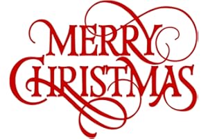 VOOL Merry Christmas Decal Vinyl Sticker Auto Car Truck Wall Laptop | Red | 5.5" x 4"