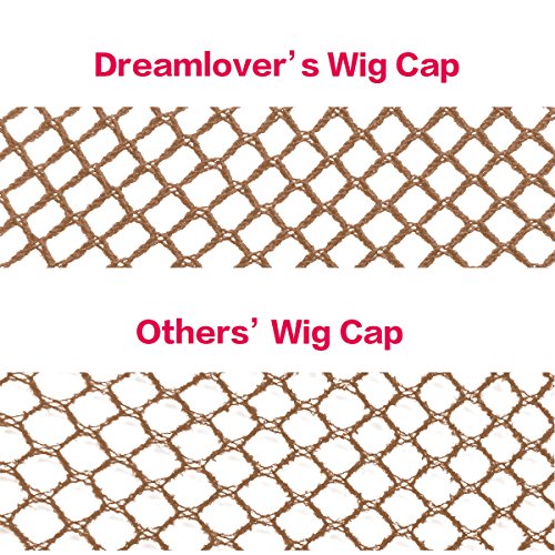 image for 3 Pack Dreamlover Close End Fishnet Wig Caps, Thicker and Strong Nylon