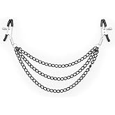 YHWQYR Nipple Chain Clamps for Women Adjustable Body Clamps with Chain Non Piercing Body Jewelry