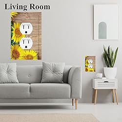 Cuitxrac Sunflowers Outlet Covers Yellow Floral