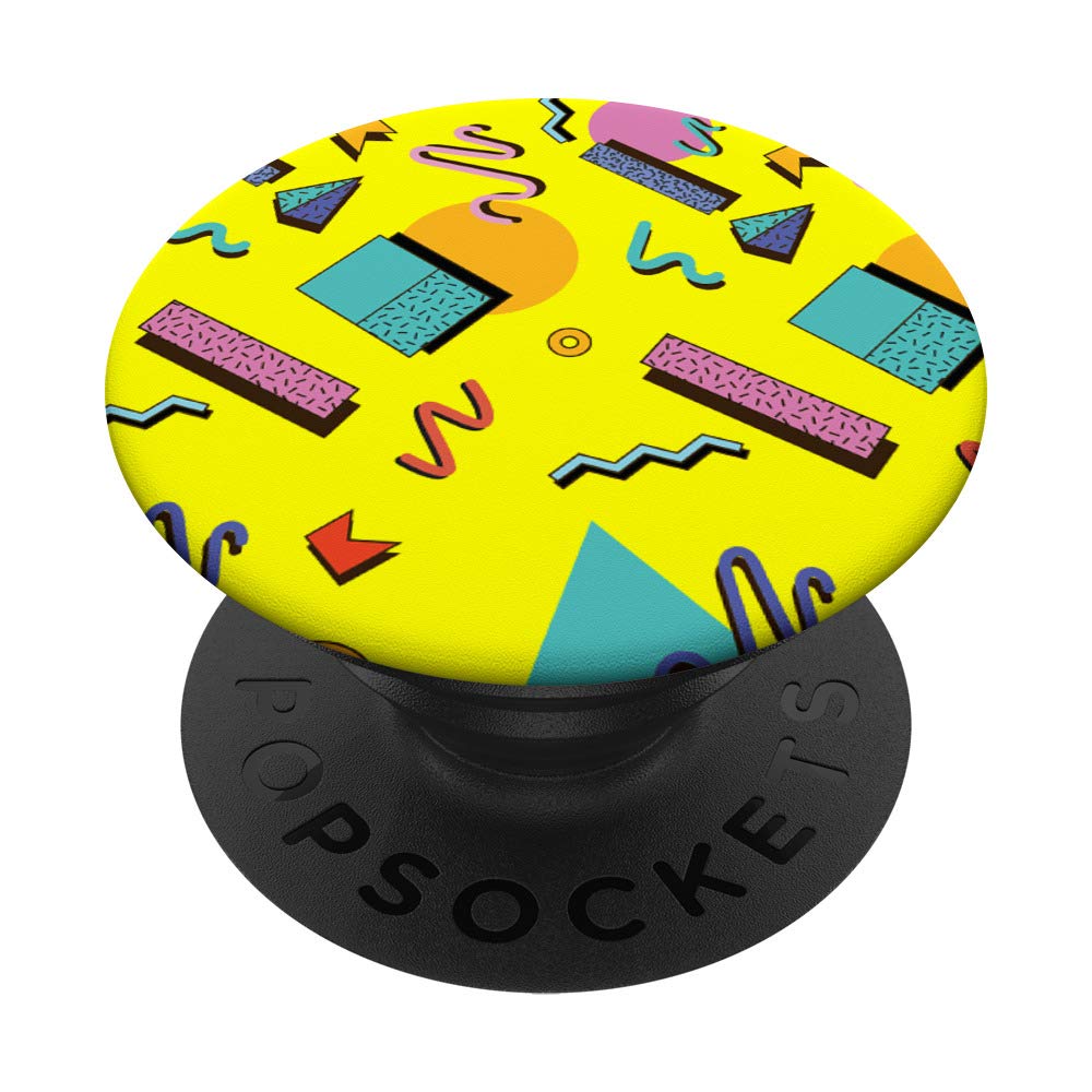 Awesome 1980s Style Fashion Retro Pattern PopSockets Grip and Stand for Phones and Tablets