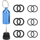 HERCHR Scuba Diving Tank, Mini Tank Key Ring Diving Cylinder Valve with O-Rings Dive Kit