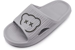 icosylify Bear Slides Smiley Face Sandals Slippers for Women and Men Ultra Comfort Non-Slip Shower Sandals Indoor and Outdoor Use Quick Drying Pool Party Home