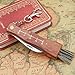 WOLFLAND 2 pcs Set Professional Folding Mushroom Hunting Knife Fungus Truffles Harvest Sharp Knives Natural Wood Handle Pocket Knife w/Bristle Brush