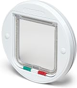 Cat Mate 4-Way Locking Glass Fitting Cat Flap 210 White view 3
