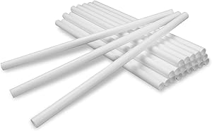 24 Pieces Plastic White Cake Dowel Rods for Tiered Cake Construction and Stacking Supporting Cake Round Dowels Straws with 0.4 Inch Diameter 9.5 Inch Length By lsshao