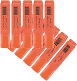 Q-Connect Orange Highlighter Pen Pack of 10 – Chiselled Nib, Bright Ink