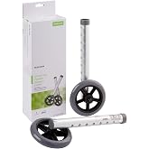 McKesson Universal Walker Wheels, Adjustable, Caster Wheels, 5 in, 1 Pair | Walker Wheel,Silver,Not Made with Natural Rubber Latex