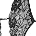 Sexy Lingerie Halter Lace Baby Doll Bodysuit for Women Black