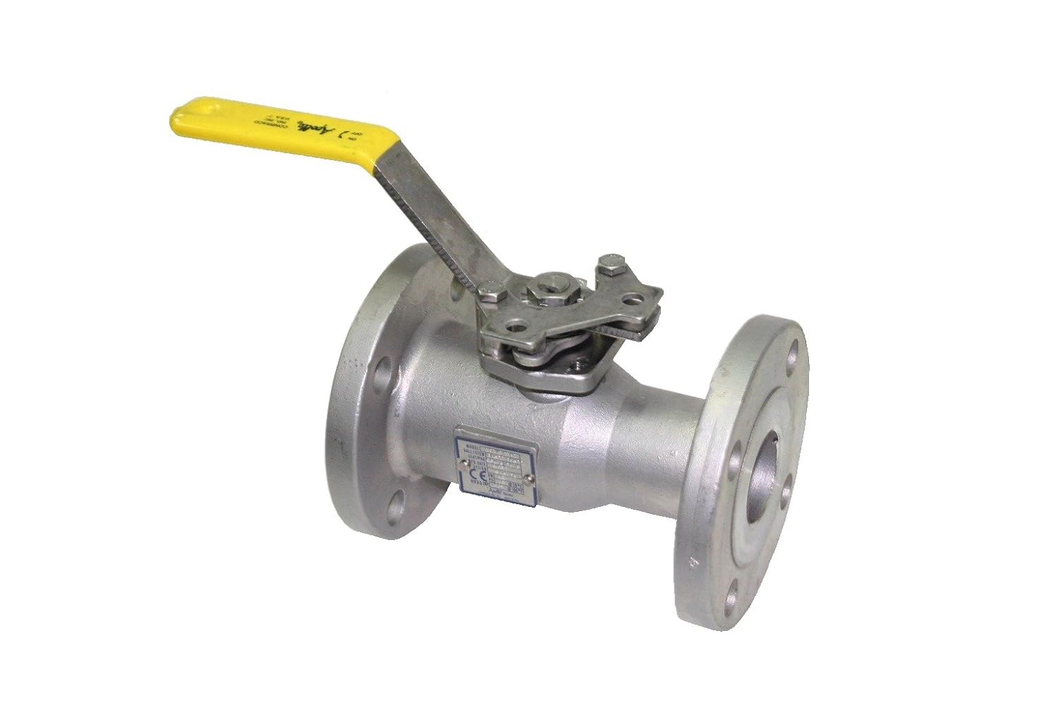 Apollo 87A-100 Series Stainless Steel Ball Valve, Inline, Standard Port, Class 150, Lever, 3" Flanged