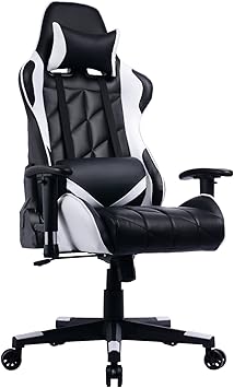 Gaming Chair With Reclining Backrest Racing Style High Back Office Chair Chaise Gamer Amazon Ca Home Kitchen