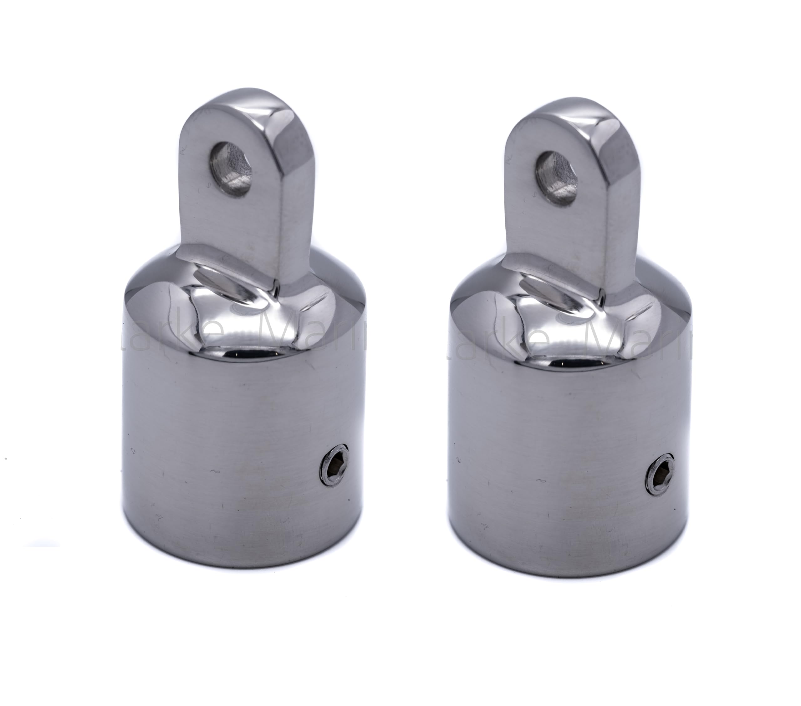 2pcs 22mm Bimini Eye end Cap Stainless Steel Marine Grade Boat Fitting fits 7/8" inch Tube Pipe