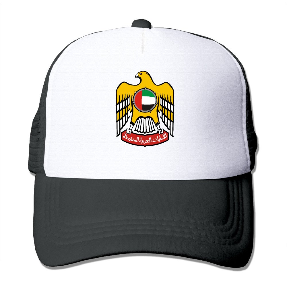 Buy Adult Coat Of Arms Of UAE Badge Trucker Hats,Unisex Mesh Caps