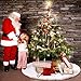 yuboo White Fur Christmas Tree Skirt, 48 inches Fluffy Xmax Valentines Tree Rug Skirt for Christmas Tree Decorations