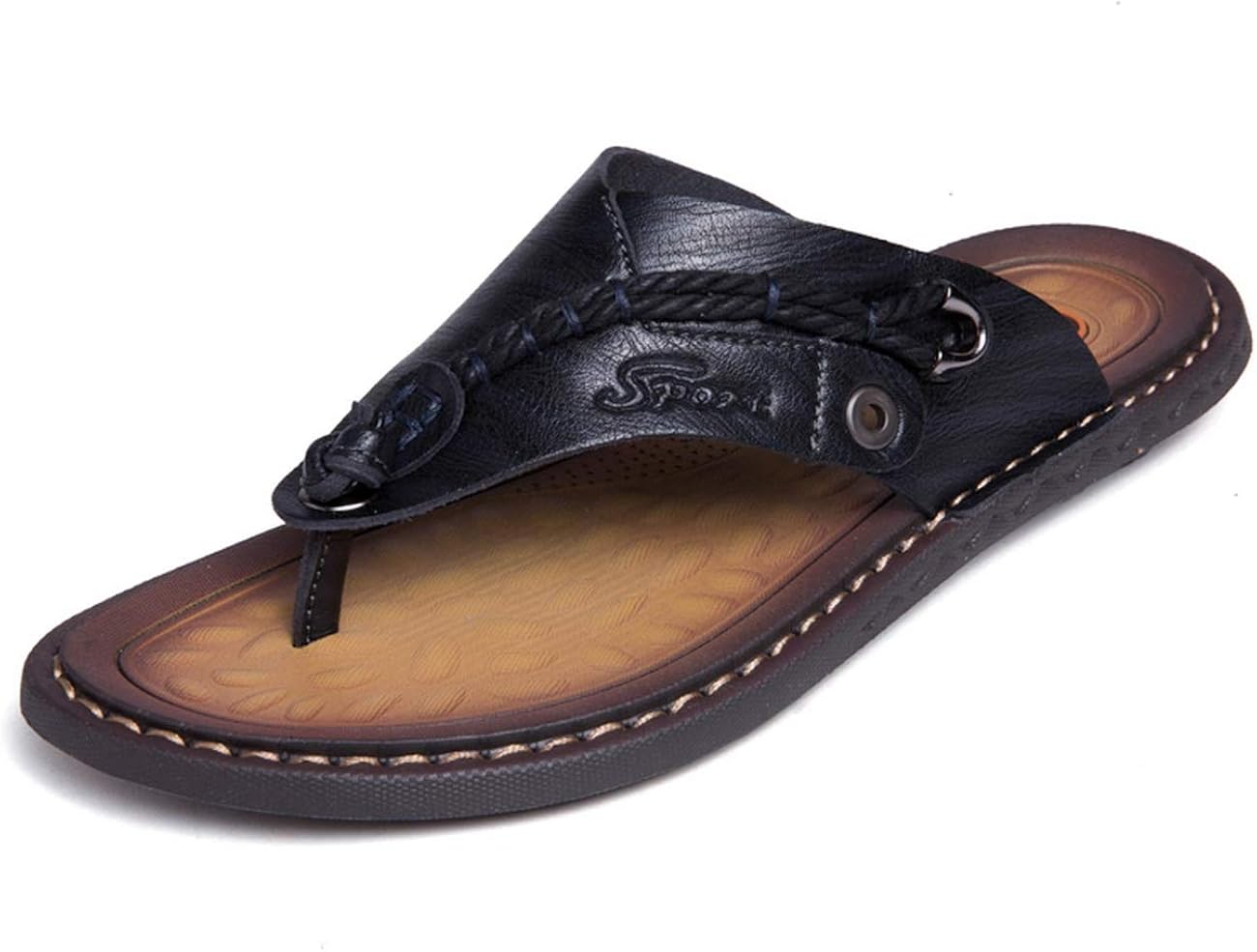 comfortable leather flip flops
